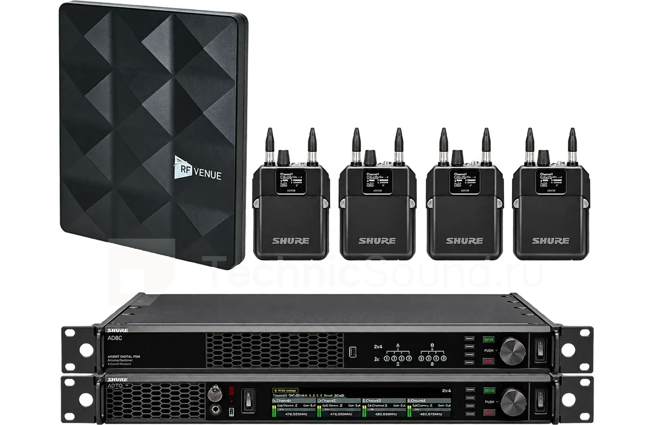 Аренда Shure Axient ADTQ + AD8C + антенна — ушной мониторинг