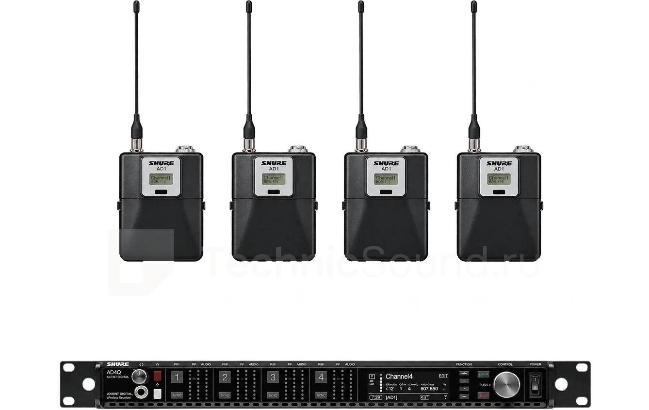 Аренда Shure Axient AD4QE/AD1 — поясная радиосистема
