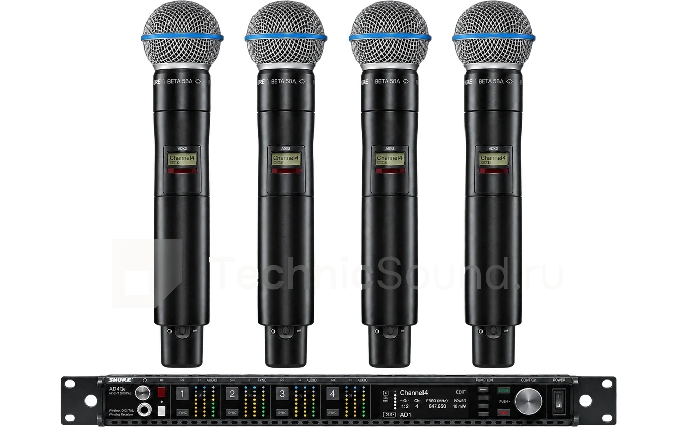 Аренда Shure Axient AD4QE/Beta 58 — ручной радиомикрофон