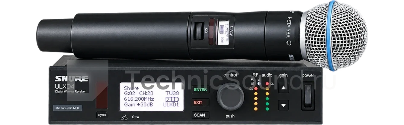 Аренда Shure ULXD24E/Beta 58 — ручной радиомикрофон