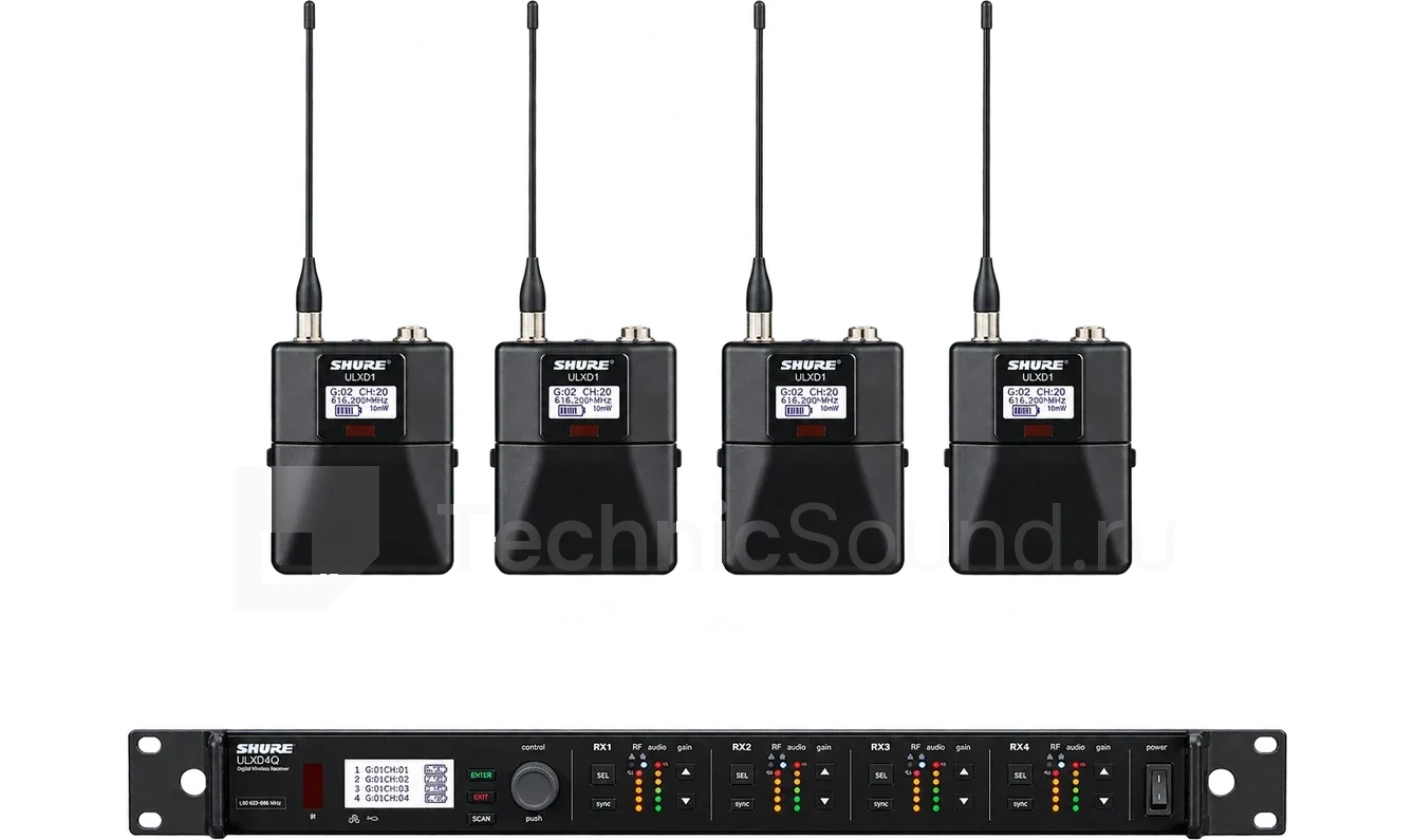Аренда Shure ULXD4QE/ULXD1 — поясная радиосистема